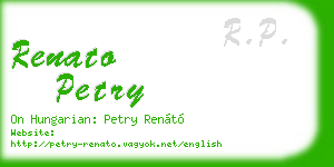 renato petry business card